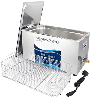 EpyGnom Digital Ultrasonic Cleaner Machine with Degas Mode and Oscillation Levels 40kHz Ultrasonic Parts Cleaner Professional Ultrasound Cleaner for Cleaning Jewelry Dentura Glasses 1222-22L