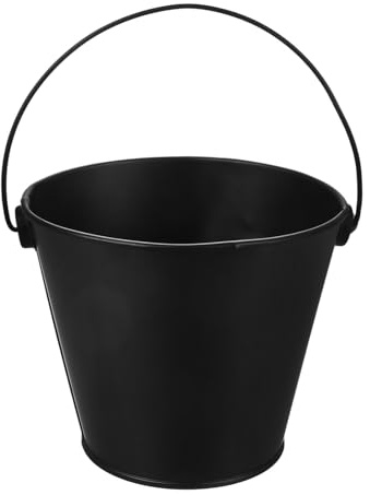 GARIOUANS Cubo De Grasa De Hojalata para Parrilla Negro 8x10.5x12 Cm Accesorio para Barbacoa Compacta Resistente Al Calor y Fácil De Limpiar