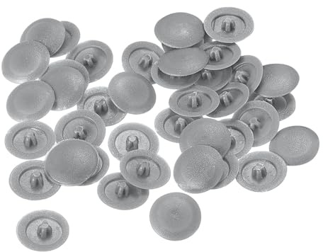 Boxonly Screw Cap Covers Snap-On Plastic Decorative Caps for Phillips Self-Tapping Screws & Cam Fitting Nuts, Furniture Hardware Hide, 11.5 * 3mm Dark Grey 40pcs