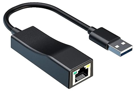 FINEANDENG Adaptateur USB 2.0 vers RJ45 Ethernet USB-A vers RJ45 femelle Adaptateur réseau Ethernet pour ordinateurs portables, ordinateurs de bureau, routeurs, box TV, etc. (23,2 cm) (USB-A)
