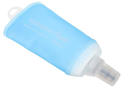 VICASKY Gourde Souple 250 ML en Silicone Bleu Lac pour Course à Pied et Cyclisme, Bouteille Pliable Légère et Portable Embout Buccal à Débit Rapide, pour Marathon et Randonnée