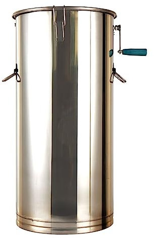 WRJAHCG Honigschleuder Manuelle, 2 Rahmen 304 Edelstahl Honey Extractor, mit Abdeckung aus Edelstahl und Handhaben, für Imker und Bienenzüchter Zubehö,2 Frame