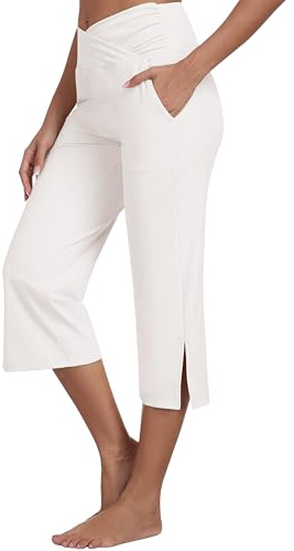 MoFiz Pantaloni da Escursionismo Donna Capri Yoga Pantaloni Estate Asciugatura Rapida Traspiranti Leggins per Corsa Palestra