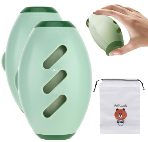 ZhongShuang 2PCS Reusable Washable Roller Sticker, Lint Remover, Dog & Cat Hair Remover, Fluff Remover for Clothes, Portable Mini Pet Hair Remover (Green)