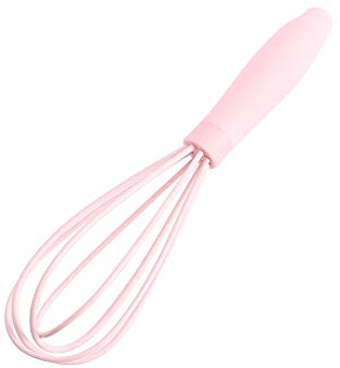 Silikon-Schneebesen, Mini-Silikon-Schneebesen, multifunktional, manueller Eierschlägel, Mixer, Backwerkzeug zum Mischen, Rühren, Kochen, Küchenwerkzeug (Rosa)