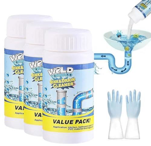 Vollstern Abflussreiniger, Vollstern Abflussreiniger Schaum Extra Stark,Vollstern Rohrreiniger, Sicher für Küche, Bad, Toilette Alle Rohre (1 stück)