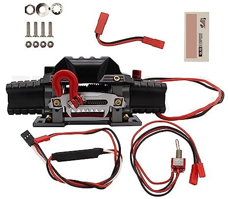 Treuil simulé à double moteur automatique en métal for voiture sur chenilles 1/10 RC axiale for camion de voiture de bateau pour tout-terrain