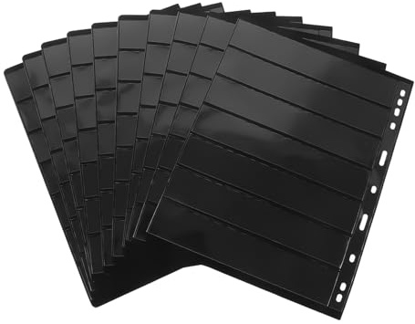 HAKIDZEL 10 Blatt Transparentes Briefmarkenalbum mit PVC Doppelseiten Wiederverwendbare Aufbewahrung für Briefmarken Münzen und Postkarten Leichter Sammelhalter für Sammler