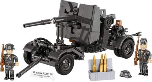 8.8 cm Flak 18 with Carriage, Grün, Braun, Grau, Rot, Blau, Gelb