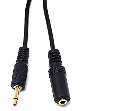Maincore 2m Long 3.5mm Mono Jack to 3.5mm Mono Socket Audio Extension Cable Lead for Microphones, Headphones, Headsets, Speakers, Digital Cameras, IR Infrared Sensor Receiver, Music Instruments