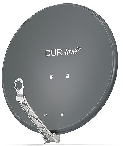 DUR-line Select 60 cm x 65 cm ciotola satellitare in alluminio antracite [test molto buono] specchio satellitare in alluminio