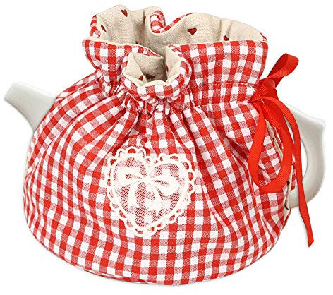 cCreative Printed Tea Cosy, Stylish Kitchen Tea Pot Dustproof Cover, Tea Cosy Warmer Insulation, Kettle Cover with Insulation Keep Warm for Your Porcelain Teapot