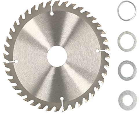 KOTARBAU® Disco de Corte para Madera, 40 Dientes, Ø 180 mm, Disco de Cierra Circular, Hoja de Sierra, Discos de Corte, Hojas de Sierra de Acero Duro, Incluye 4 Anillos de reducción