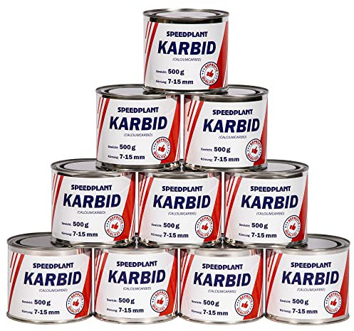 Karbid 5 kg (10x 500g) - Carbid Kabit Kabitt karbitt Karbit Karbidkleine Körnung 7-15mm - 10 Dosen