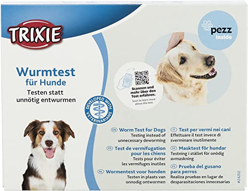 TRIXIE praktischer Wurmtest für Hunde, für Zuhause, 19,5 × 15 × 2 cm - 24202