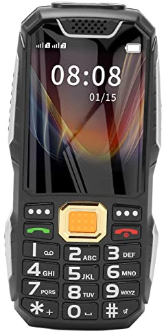 2G Senioren-Handy mit Großer Taste, Dual-SIM-Karte, 2400 MAh, SOS-Taste, Entsperrtes Handy für ältere Menschen (Schwarz)