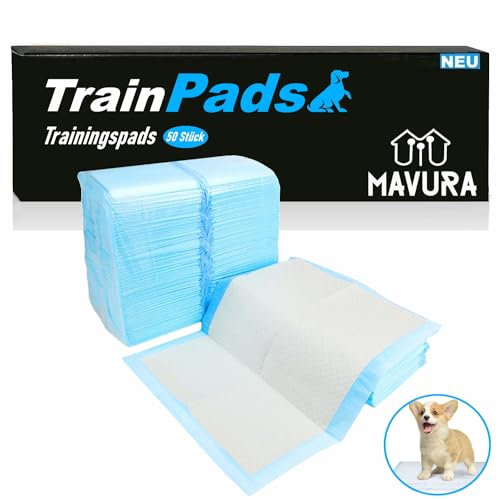 TrainPads XXL Trainingsunterlagen Ultra saugfähige Welpenunterlagen, Welpentoilette Hundeklo Toilettenmatte Geruchskontrolle 60x60 50Stk