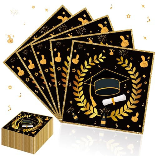 Lets Joy servetter examen 2024, 100 st. servetter prov klarad, finish bordsdekoration, grattis examen servetter, examen dekoration festservis servetter 33 x 33 cm