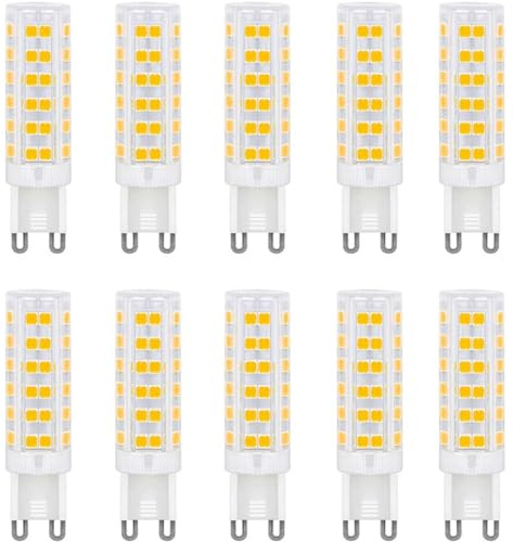ZFQ G9 LED-Leuchtmittel 7 W, entspricht 70 W Halogen, Warmweiß 2700 K, 700 lm, Kein Flackern, Nicht Dimmbar, energiesparende G9-LED-Glühbirnen für Heimbeleuchtung, AC 220–240 V, 10 Stück