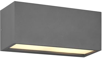 Trio Leuchten Außen Wandleuchte Mayenne 218560242, Aluminium Druckguss Anthrazit, Glas klar, exkl. 2x E14