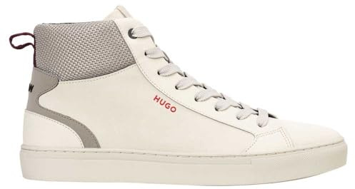 HUGO Morrie_hito_nkpu, Sneakers Alte Uomo, Beige Claro, 44 EU