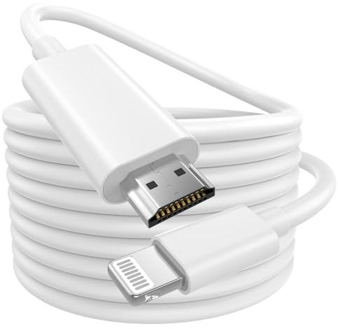Lightning to HDMI Cable Adapter for iPhone to HDTV,[Apple MFi Certified] 1080P Digital AV Adapter Sync Screen Connector Compatible for iPhone 14 13 12 11 Pro Max XR X 8 to TV Projector Monitor