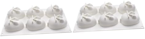 DECHOUS 2 Pz stampo in silicone per torte torta fondente tortiere Cottura al forno scatola di pane bunny conigli easter per dolci pasquali stampo per biscotti Gel di silice bianca