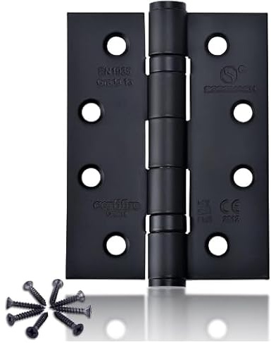4 Stück Scharnier Schwarz 100x76 mm 201 Edelstahl Scharnier Kugellager Türschaniere Holztür Außen Schwerlastscharnier