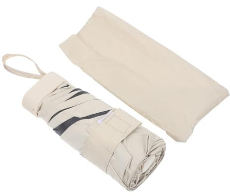 Ipetboom Parapluie Compact de Protection UV Upf50 Pliable Beige Femme