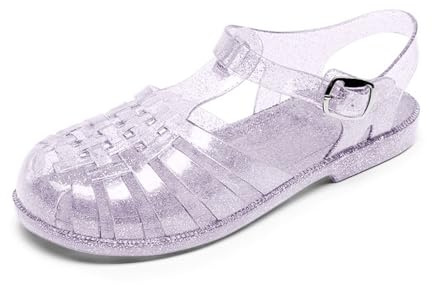 Sandalias de verano para mujer sandalias de gelatina para mujer de plástico transparente zapatos de verano color sólido zapatos de plástico y cristal para la playa al aire libre