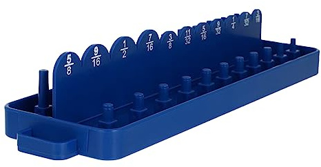 PLAFOPE Wrench Socket Storage Holder PP Organizer Rail with Capacity Multiple Sleeve Slots Lightweight for Different Lengths