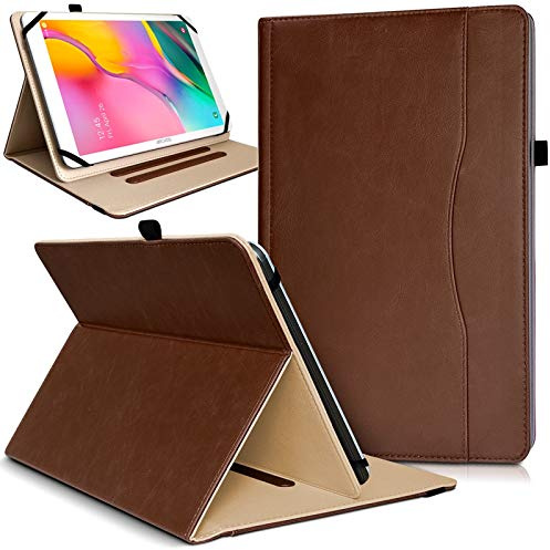 Karylax - Étui Housse de Protection Support Range Document Universel L Couleur Marron Compatible pour Tablette Logicom Tab 134 10,1 Pouces