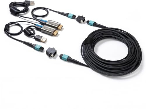 FeinTech ProFibre HDMI Pure Fibre Cable Armoured MPO 48Gbps 30 m | supports 8K 60Hz / 4K 120Hz, eARC, CEC, detachable plugs