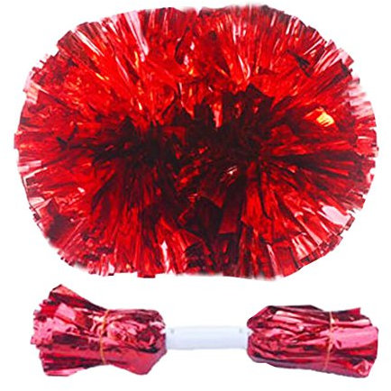 14.96 Zoll Mannschaftssport Cheerleading Poms Mittlerer Handgriff Pompons 2 PCS-Rot
