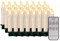 20/30/40/50/60 stk LED Kerzen LED Lichterkette Kabellos Dimmbar Kerzenlichter Flammenlose Weihnachtskerzen für Weihnachtsbaum, Weihnachtsdeko, Hochzeit, Geburtstags, Party (milchweisse Hülle, 60stk)