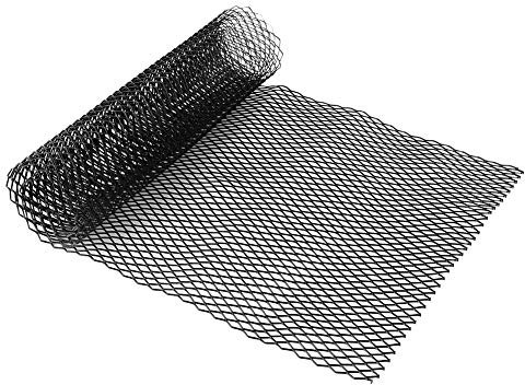 Griglia Rete Alluminio Auto, Fydun 8 x 16 mm Rete Protezione Radiatore Nero Griglia Nido D'Ape Universale Foglio di Rete per Griglia Rombica per Paraurti, Kit Carrozzeria,