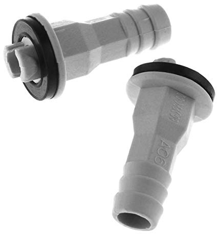 DGZZI Drain Straight Connector 2PCS 3/5 Inch 15mm AC Drain Hose Connector Straight Fitting with Rubber Ring for Window Air Conditioner and Mini Split Units