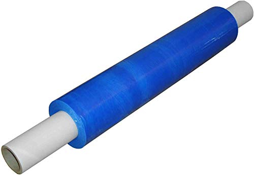 TotalPack Hochwertige Stretchfolie für Paletten, dicke Schrumpffolie, ideal zum Verpacken von Paletten, Boxen beim Umzug, Blau, 400 mm x 250 m x 3 Stück