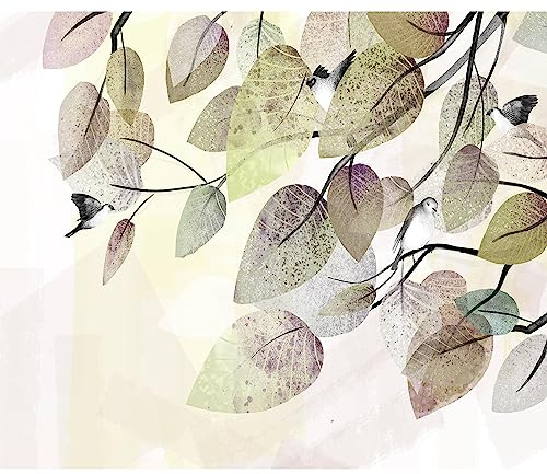 murando - Fototapete selbstklebend Vogel am Ast, 147x105 cm, Schlafzimmer | Selbstklebend ohne Kleister, Full HD Druck, ideal fürs Wohn- oder Schlafzimmer, schnelle Montage, lichtbeständig, geruchsfrei