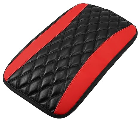 X AUTOHAUX Housse de Protection pour accoudoir de Voiture Rouge/Noir 32 x 19 cm