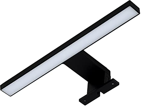 Kwazar – Lampe LED pour Miroir de Salle de Bain, pour Pièces Humides, Lampe de Salle de Bain 5W, Largeur 30cm, Blanc Neutre 4000 K, IP44, 230V – ANITA, Noir