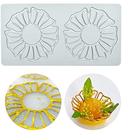 Stampi in Silicone Foglie Cave, Stampi per Cioccolatini a Forma di Cuore, Stampi Geometrici 3D in Silicone, Stampo per Cioccolato e Caramelle a Forma di Foglia, Decorazione per Torte e Dolci, Cupcake