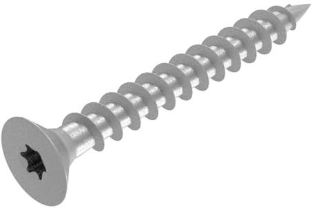 SECCARO Viti per truciolato 4 x 35 mm, in acciaio inox V2A VA A2, viti per legno con filettatura completa, TX/Torx 200 pezzi