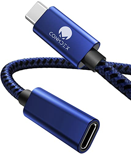 CONMDEX Cavo Di Prolunga Usb C Cavo Da Maschio A Femmina Cavo Di Ricarica Dati Usb 3.1 5Gbp, Supporto 20V5A/100W Cavo Di Prolunga Video/Audio 4K Compatibile Con Macbok M1 M2, Galaxy S23/22, Blu