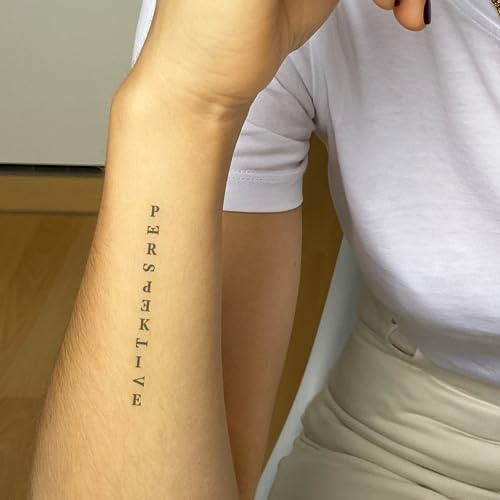 Inkster Tattoo Perspective Tattoo | Temporäres Tattoo mit EUKosmetikzertifizierung | wasserfest + vegan | revolutionäres 2WochenTattoo | Fake Tattoos und Klebetattoos für Erwachsen
