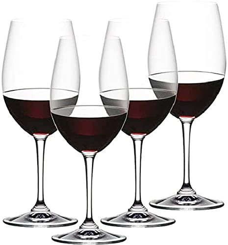 AGAATI Kelche, Weingläser, 4er-Set, Rotweinglas, exquisiter Weinbecher, Kelch für Geburtstagsfeiern, Jede Feier, Stielglas (Farbe: transparent) (transparent)