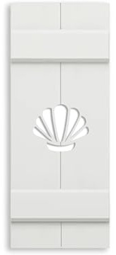 Seashell PVC Shutter for your Tropical Beach House-Sold Individually (Width: 11.5, Height: 43.5)