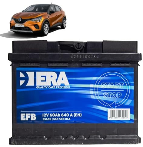 Batteria 60Ah EFB per Renault Captur II 1.0 1.3 Tce benzina 2020+