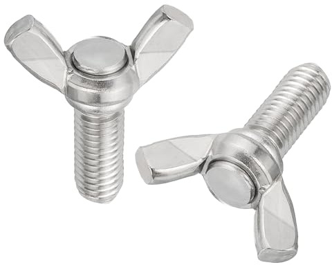 QUARKZMAN 30 Stück M8-1.25x20mm metrische Flügelschrauben, Schmetterlingsbolzen, 304 Edelstahl Flügelschraube Maschinenbefestigung Daumenschrauben