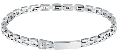 MASERATI Bracciale Uomo in Acciaio, Lunghezza 21.5 cm, Collezione ICONIC - JM324AVD57